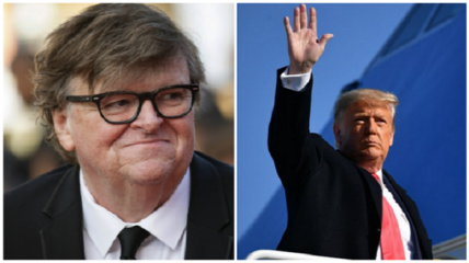 Left-wing filmmaker Michael Moore took to social media following President Trump's farewell speech and vowed that the left is "not done with him" yet.