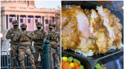 Fifty Michigan National Guard troops have complained of "gastrointestinal" issues after being served undercooked meals and food contaminated with metal shavings.