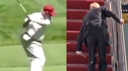 Donald Trump Jr. Shared Mocking Video Of His Father Knocking Biden Down With Golf Balls