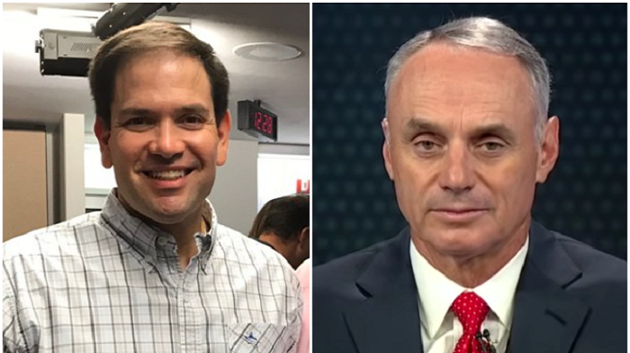 Marco Rubio challenged Major League Baseball commissioner Rob Manfred to give up his membership at Augusta National Golf Club in the midst of his league's actions regarding Georgia’s new voting law.