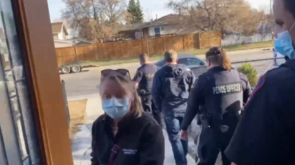 A pastor at a Canadian church has gone viral after a video showed him yelling at police officers to get out of his church after they interrupted a Passover celebration to enforce COVID restrictions.