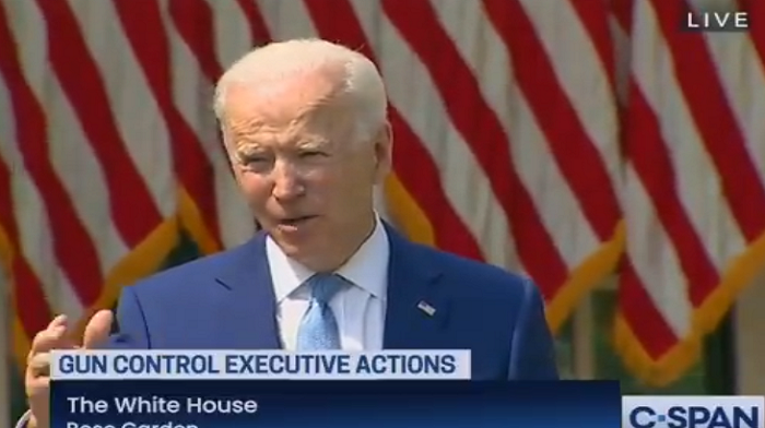 President Biden called for banning assault weapons and high-capacity magazines in a major announcement on gun control, insisting that "no amendment to the constitution is absolute."