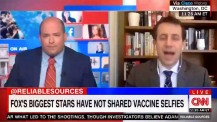 brian stelter vaccine selfies