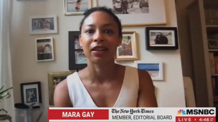 Mara Gay, a member of the New York Times editorial board, said it was disturbing to see "dozens of American flags" flown by Trump supporters during a recent visit to Long Island.