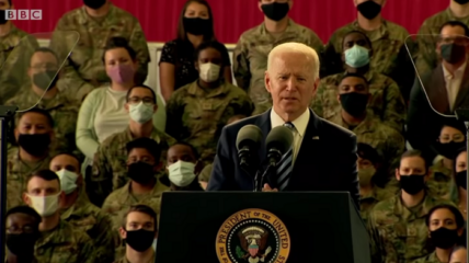 President Biden, during a speech to Air Force personnel in the United Kingdom, warned that global warming is the "greatest threat" facing America and that it is "not a joke."