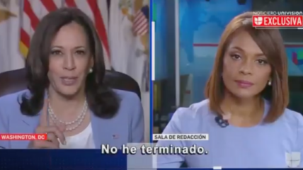 When Univision Anchor Asks Kamala Harris When She Will Visit Border, The VP Snaps: 'I'm Not Finished'
