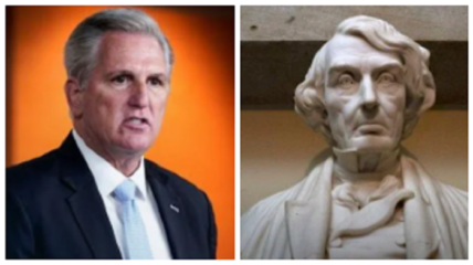 House Minority Leader Kevin McCarthy suggested he was content with the removal of Confederate statues in the Capitol since they are "statues of Democrats."