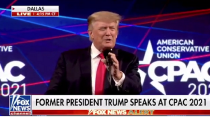 Former President Donald Trump, in a fiery speech to the Conservative Political Action Conference (CPAC) on Sunday, slammed Joe Biden for bringing America to "the brink of ruin."