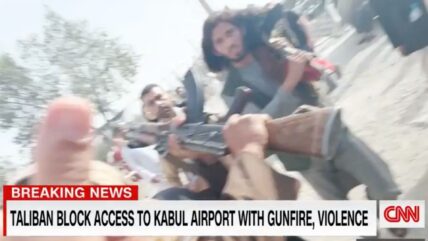 Taliban Fighters Charge At CNN Crew With Guns