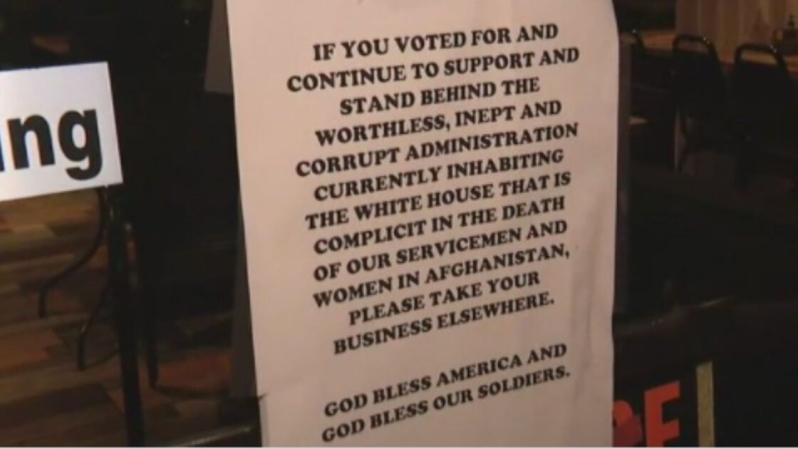 Restaurant Owner Says She Doesn't Want To Serve Biden Supporters