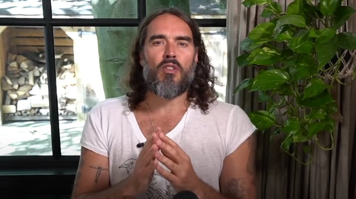 Russell Brand says he was "flabbergasted" to learn that Donald Trump was right about Hillary Clinton and the Democrats being behind the largely fictitious Russia collusion narrative that plagued the former President and his campaign for years.