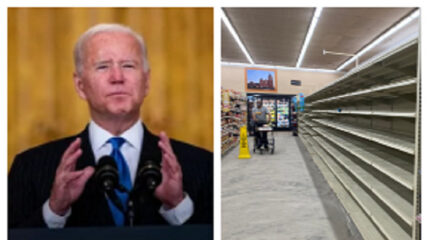 While supply chain issues mount under Joe Biden, the hashtag '#EmptyShelvesJoe' began trending on social media, and a video of the President saying that food shortages are a "leadership problem" surfaced.