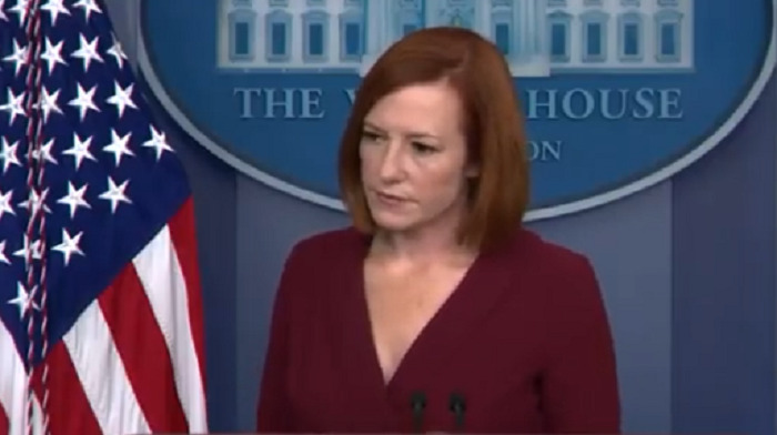 White House Press Secretary Jen Psaki, when pressed by a reporter over concerns about inflation among Americans said "no economist" is projecting it to go higher.