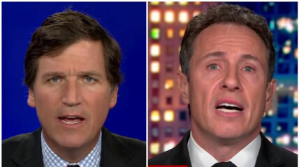 Fox News anchor Tucker Carlson responded to the indefinite suspension of CNN host Chris Cuomo - and it might not be what you'd expect.