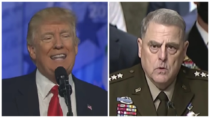 Donald Trump slammed General Mark Milley over the United States military withdrawal from Afghanistan calling the Joint Chiefs of Staff Chairman a "f***ing idiot."