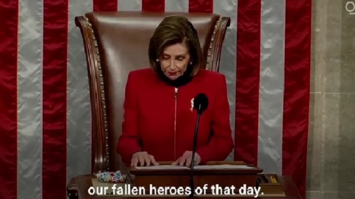 Nancy Pelosi held a candlelight vigil to honor the "heroes" of the Capitol on the anniversary of January 6th, none of whom died because of the riot and one who died in April following an attack by a Nation of Islam follower.