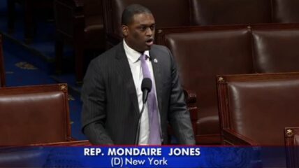 Democrat Representative Mondaire Jones, in a speech on the House floor, labeled senators who voted against changing filibuster rules to push through voting reform legislation, including Kyrsten Sinema and Joe Manchin, as "white nationalists."