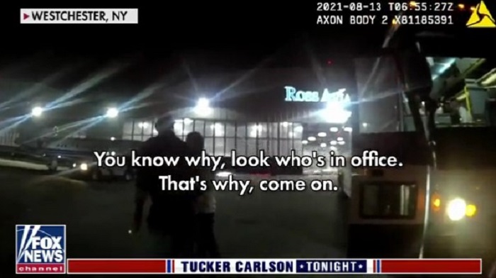 Police bodycam footage obtained through a Freedom of Information Act request shows illegal immigrants being flown by federal contractors into an airport in White Plains, New York.