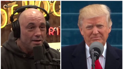 Florida Governor Ron DeSantis and former President Donald Trump are urging popular podcast host Joe Rogan to stop apologizing to the cancel culture mob.