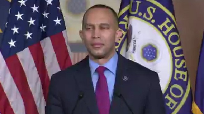 Hakeem Jeffries credited President Biden's "leadership" for mask mandates being relaxed in several states, despite the fact the White House insisted a day earlier that mask rules remain in place.