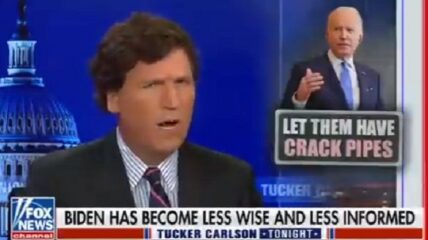 Tucker Carlson mocked President Biden's reported $30 million taxpayer-funded crack pipe distribution program, suggesting his son Hunter never needed such handouts because he smoked his "in style."