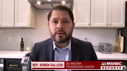Democratic Representative Ruben Gallego suggested officials seize trucks involved in the upcoming American version of the Freedom Convoy and sell them.