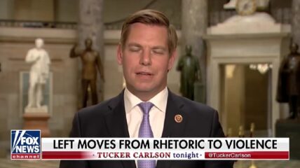 Eric Swalwell accused former President Trump of "rooting" for Russia in their war effort against Ukraine and alleged if he were still in office the administration would be running arms to Vladimir Putin.