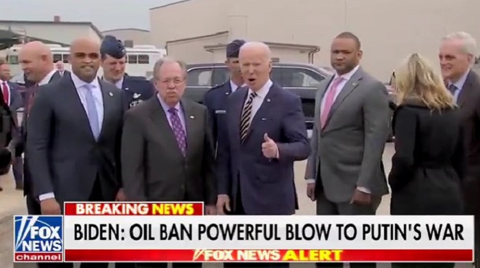 President Biden shrugged off blame for surging gas prices, instead saying Russia is responsible, and suggested there's nothing he can do about the situation.