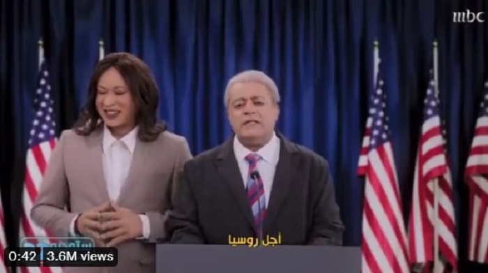 A state-run television station in Saudi Arabia relentlessly mocked President Biden in a comedy skit along with another character playing Vice President Kamala Harris.