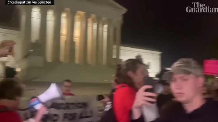 Hundreds of protesters have already gathered outside the United States Supreme Court following an unprecedented leak of a draft document indicating they are prepared to overturn Roe v Wade.