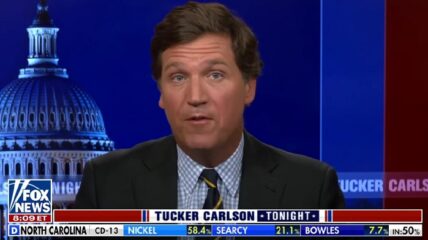 Fox News host Tucker Carlson continues to dominate the ratings drawing more young viewers in all of cable news.