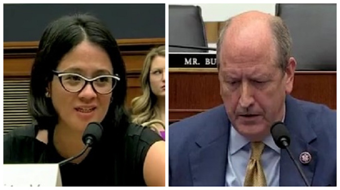 A Democrat witness testifying before the House Judiciary Committee on abortion rights struggled to define what a 'woman' is and claimed men are capable of getting pregnant and having abortions.