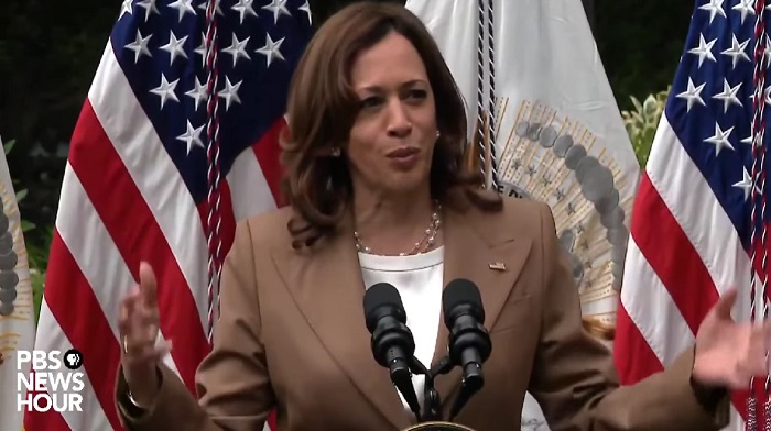 Kamala Harris' latest word salad episode is a doozy, as the Vice President spoke about "children of the community" outside of the Children’s National Hospital in Washington on Monday.