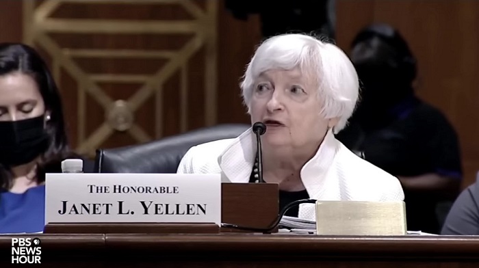 Janet Yellen, who recently admitted to being wrong about inflation concerns, says the Biden administration is not responsible for rising gas prices and the only way to fix the crisis is to "move to renewables to address climate change."