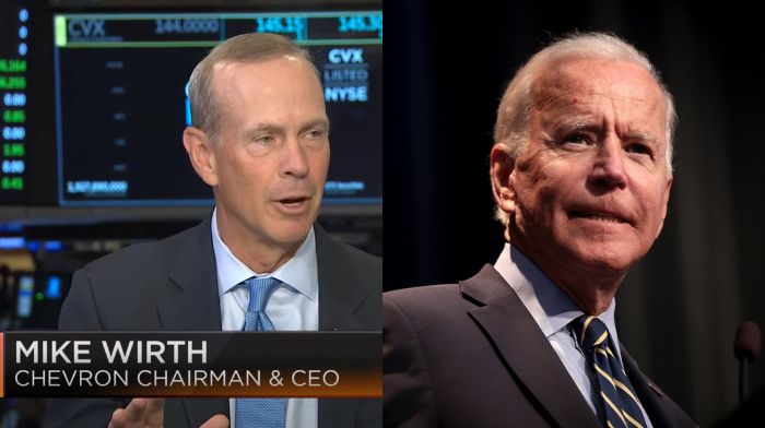 Chevron CEO Calls Out Biden For Treatment Of Energy Industry, Biden Calls Him 'Mildly Sensitive'