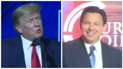 According to a new straw poll conducted by the conservative student activist group Turning Point USA, Donald Trump easily defeats Florida Governor Ron DeSantis as their choice for 2024 Republican nominee for President.