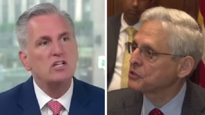 House Minority Leader Kevin McCarthy, expressing frustration with yesterday's FBI raid of former President Donald Trump’s Mar-a-Lago home, threatened an investigation of Attorney General Merrick Garland.