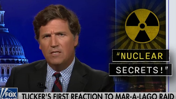 Tucker Carlson returned from vacation with a vengeance, blasting the FBI raid on Trump's home as illegitimate and warning the Biden Justice Department to pull back "before it's too late."