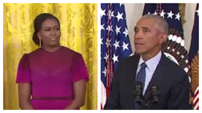 Barack Obama could hardly contain himself upon seeing the official White House portrait of the former First Lady, Michelle Obama, praising the artist for a "stunning" portrait that captures the "fact that she is fine."