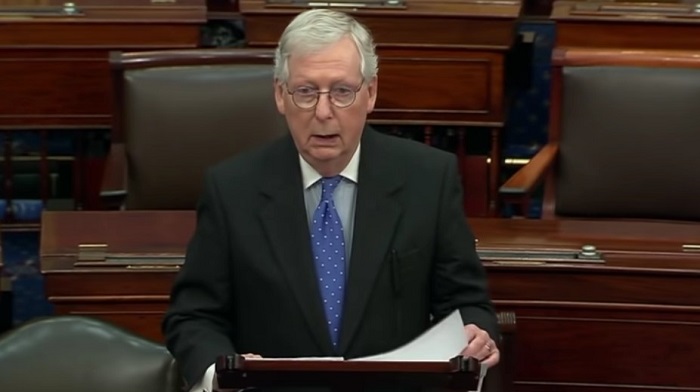 Mitch McConnell was considering a vote to convict Donald Trump in the impeachment trial over his alleged role in the Capitol riot and said he was "done with" the former President over the incident.