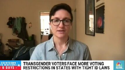 An NBC reporter claimed voter identification laws disproportionately impact trans people, establishing yet another sad excuse for why liberals oppose this method of ensuring election integrity.