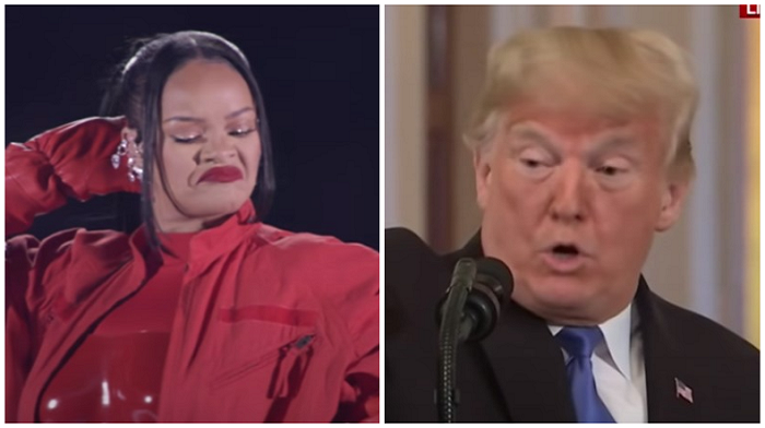 While there were numerous mixed reviews over singer Rihanna's Super Bowl halftime performance, there was one very vocal and public critic - Donald Trump.