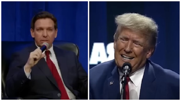 A pro-DeSantis Super PAC is firing back at Donald Trump, asking why he is calling out the Florida Republican governor when it is Democrats who are currently trying to destroy his political career.