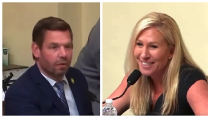Marjorie Taylor Greene humiliated Representative Eric Swalwell, referencing an alleged affair with a Chinese spy during a Homeland Security Committee hearing.