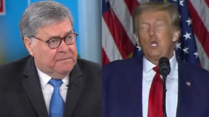 Former Attorney General Bill Barr says he is actively opposing Donald Trump's candidacy but should he win the GOP nomination and face President Biden in a rematch he'd "jump off" a bridge.