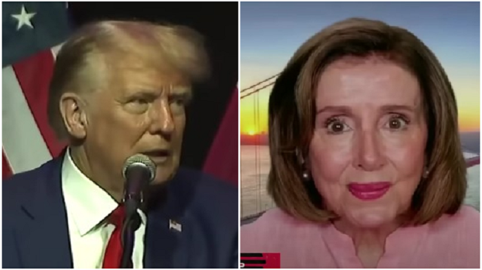 Donald Trump went off on former House Speaker Nancy Pelosi saying she was a "demented pscyho" who will one day "live in hell."