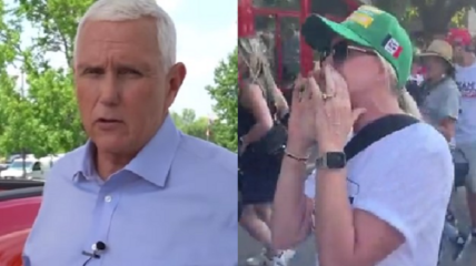 Mike Pence made an appearance at the Iowa State Fair where he was met by hecklers suggesting he is a "traitor" and had a Q&A session turn into an argument between his and Donald Trump's supporters.