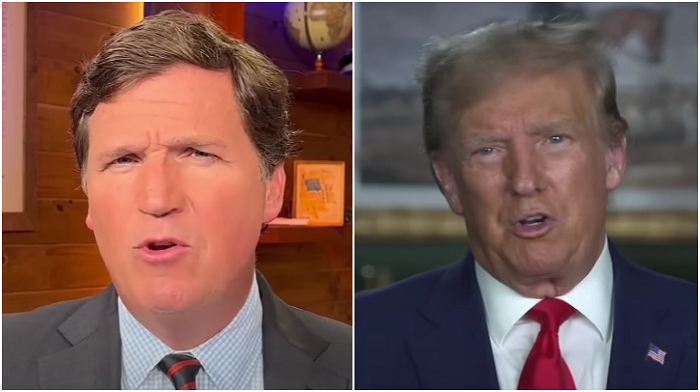 Former President Trump announced that a pre-recorded interview with Tucker Carlson will air at the same time as the Fox News debate.