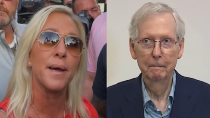 Marjorie Taylor Greene called Mitch McConnell unfit for office after another health scare where he freezes for an uncomfortably long time.