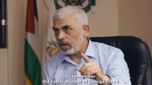 An incredible video resurfaced on social media showing Hamas terror leader Yahya Sinwar justifying deadly violence in the Gaza Strip by accusing Israel of racism similar to that which led to George Floyd's death.